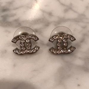 Classic Chanel Swarovski Crystal Earrings